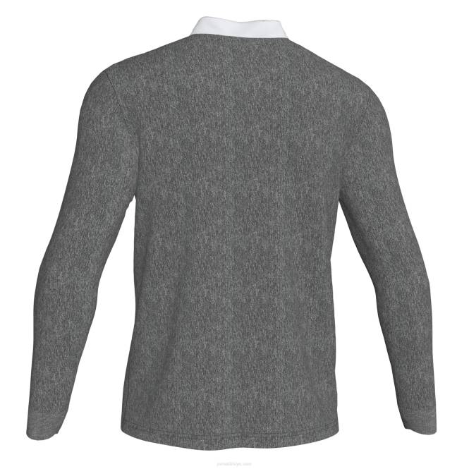 polo gömlek uzun kollu kazanan ii Joma melanj gri siyah erkekler 0RJD4341