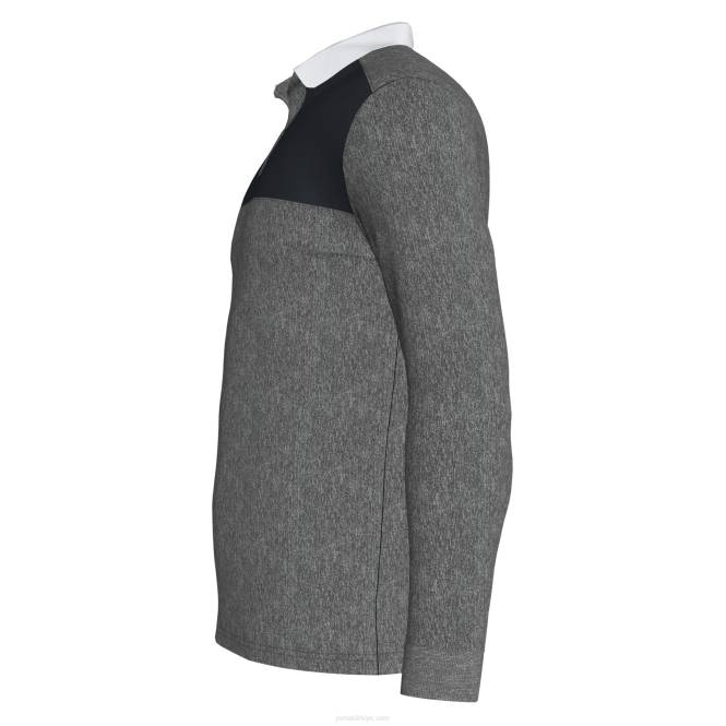 polo gömlek uzun kollu kazanan ii Joma melanj gri siyah erkekler 0RJD4341