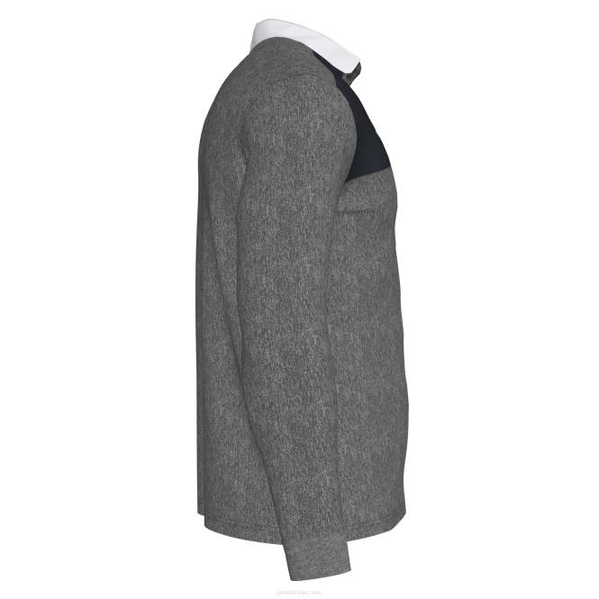 polo gömlek uzun kollu kazanan ii Joma melanj gri siyah erkekler 0RJD4341
