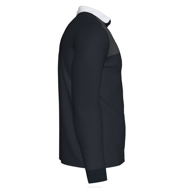 polo gömlek uzun kollu kazanan ii Joma siyah koyu gri erkekler 0RJD3123