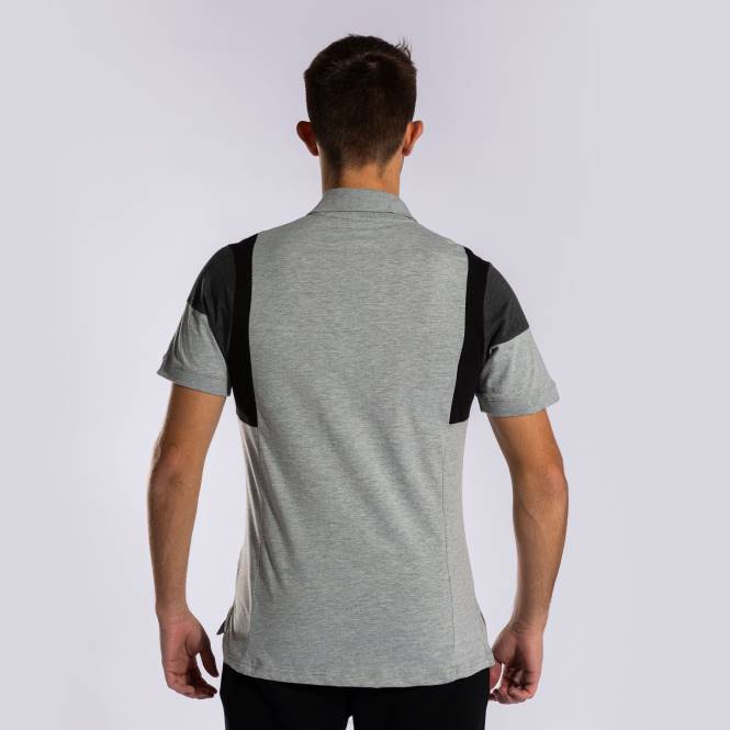 polo tişört kısa kollu konfor iii Joma melanj grisi erkekler 0RJD2862