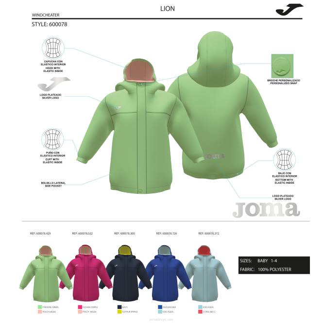 rüzgarlık genç aslan Joma lacivert0RJD2733