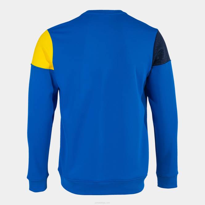 sweatshirt ekip v Joma kraliyet mavisi sarı lacivert erkekler 0RJD1126