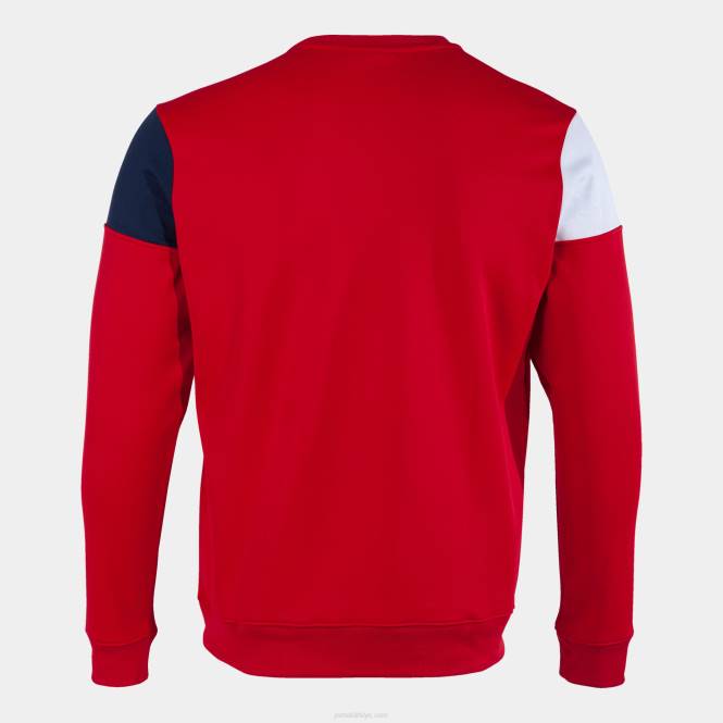 sweatshirt ekip v Joma kırmızı lacivert beyaz erkekler 0RJD1101