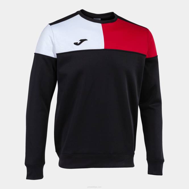 sweatshirt ekip v Joma siyah kırmızı beyaz erkekler 0RJD4456