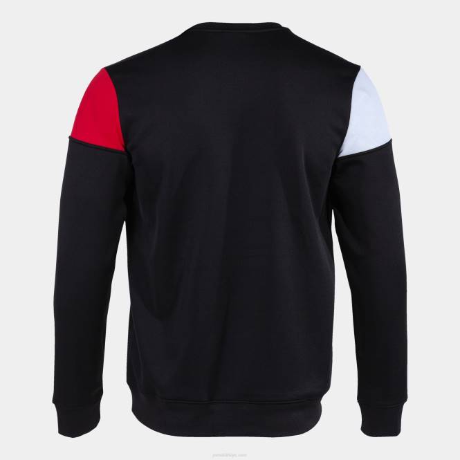 sweatshirt ekip v Joma siyah kırmızı beyaz erkekler 0RJD4456