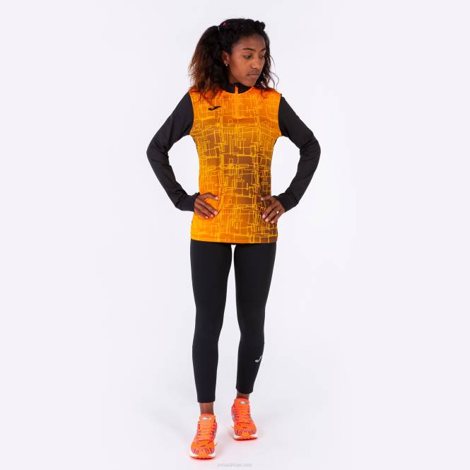 sweatshirt elit viii Joma siyah turuncu kadınlar 0RJD2116