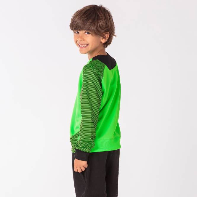 sweatshirt essential ii Joma floresan yeşil siyah erkekler 0RJD3398