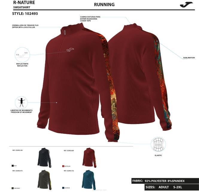 sweatshirt r-doğa Joma mavi erkekler 0RJD3069