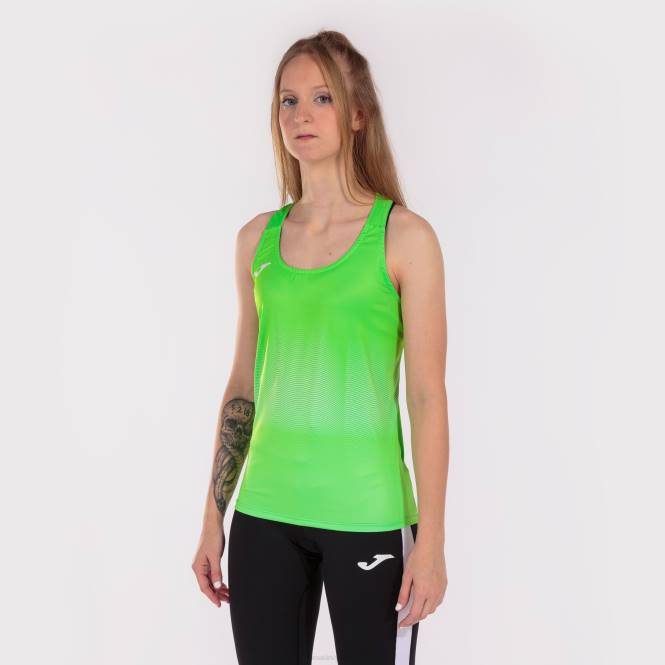 tank top elit vii Joma floresan yeşil beyaz kadınlar 0RJD2316