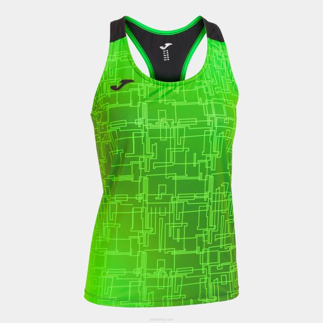 tank top elit viii Joma floresan yeşil siyah kadınlar 0RJD3855