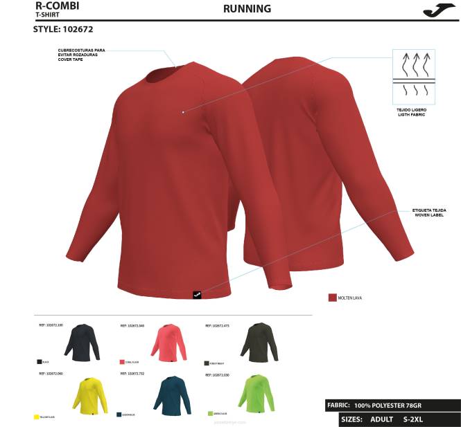 uzun kollu gömlek Joma floresan yeşil erkekler 0RJD1244