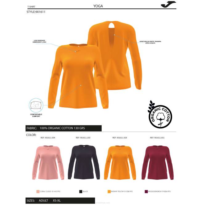 uzun kollu gömlek organik Joma pembe kadınlar 0RJD1962