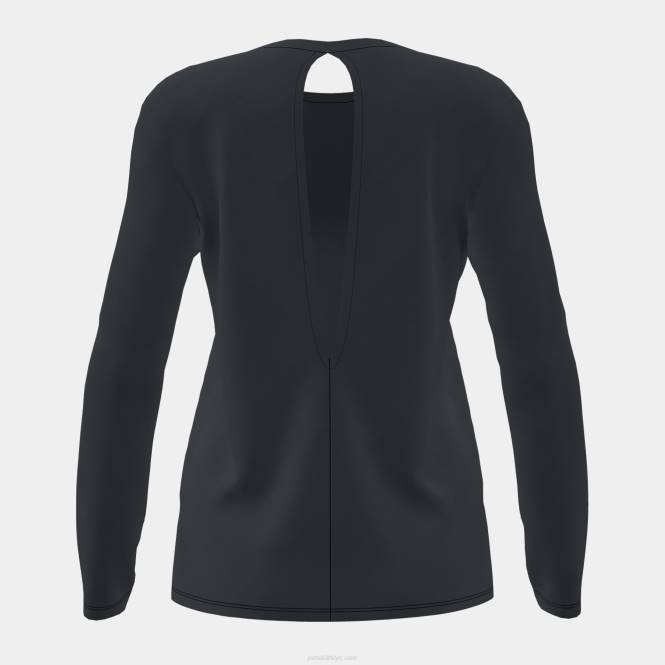 uzun kollu gömlek organik Joma siyah kadınlar 0RJD2064