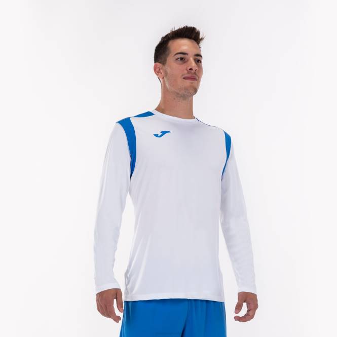 uzun kollu gömlek şampiyonluk v Joma beyaz kraliyet mavisi erkekler 0RJD1522