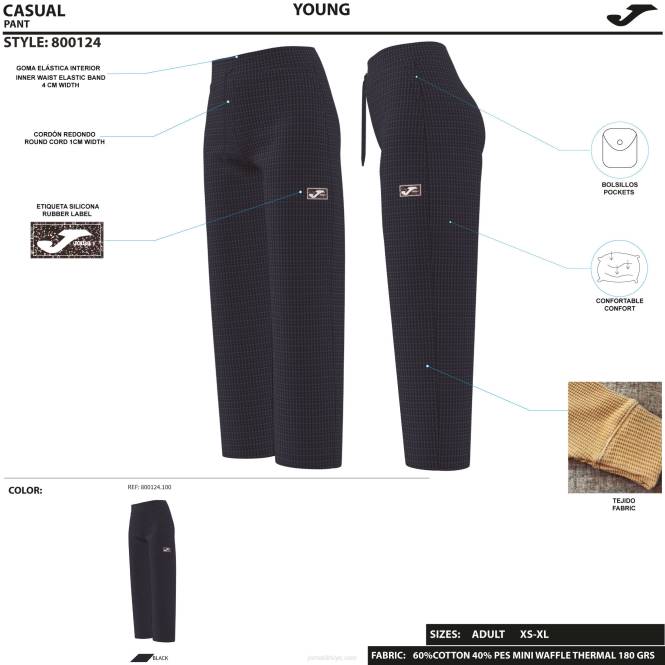 uzun pantolon daphne Joma siyah kadınlar 0RJD4039