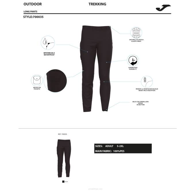 uzun pantolon ihracatçısı Joma siyah0RJD2550