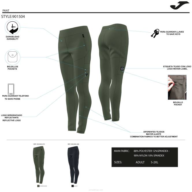 uzun pantolon kaşif Joma haki kadınlar 0RJD2063