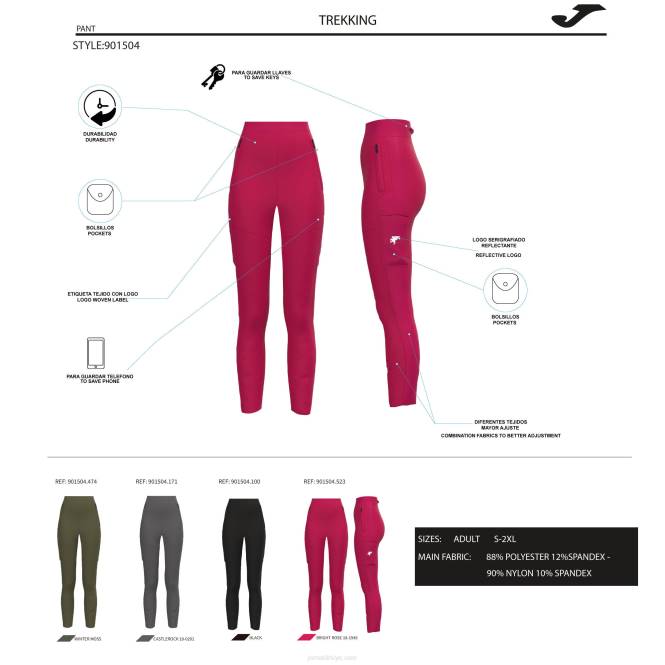 uzun pantolon kaşif Joma koyu gri kadınlar 0RJD1828