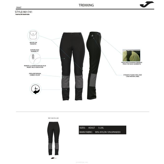 uzun pantolon kaşif Joma siyah kadınlar 0RJD2397