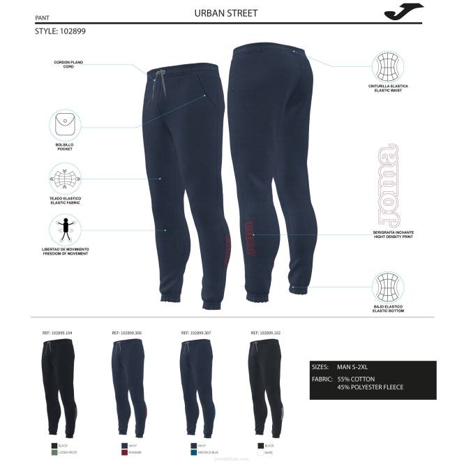 uzun pantolon kentsel sokak Joma siyah erkekler 0RJD4692