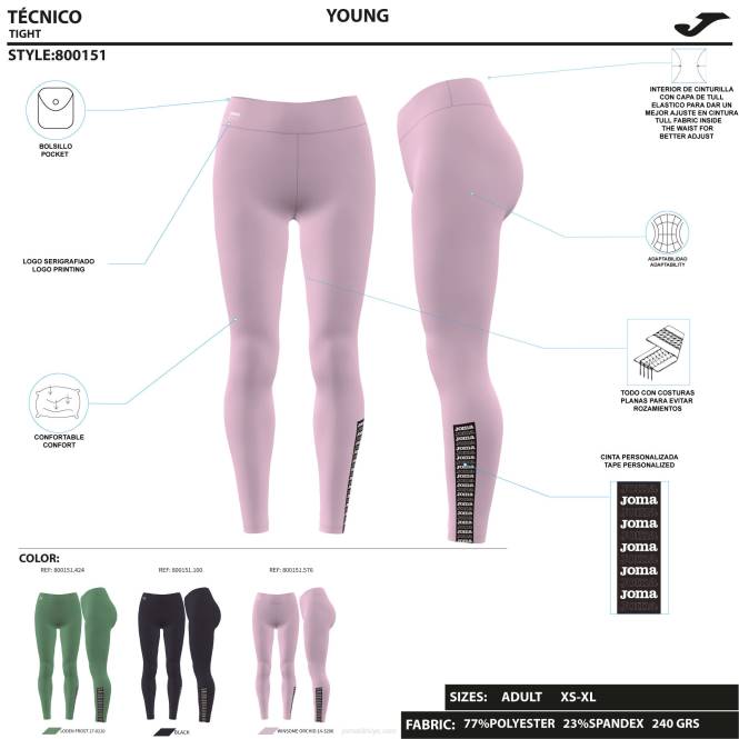 uzun tayt defne Joma mor kadınlar 0RJD3918