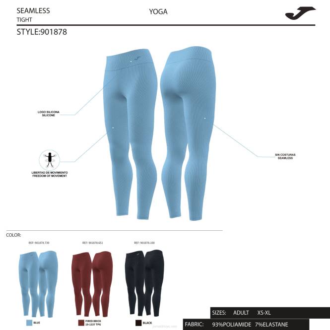 uzun tayt çekirdek Joma mavi kadınlar 0RJD1720