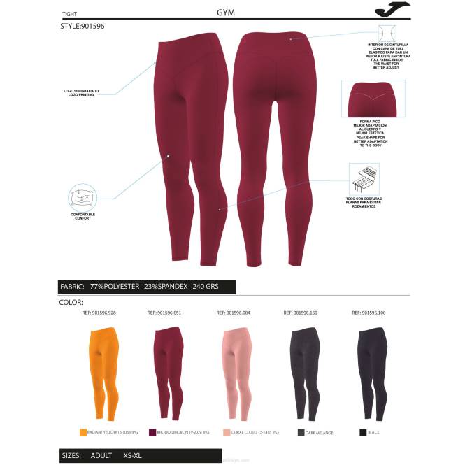 uzun tayt çekirdek Joma siyah kadınlar 0RJD2001