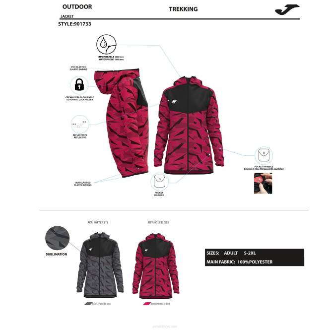 yağmurluk kaşif Joma koyu gri kadınlar 0RJD2108