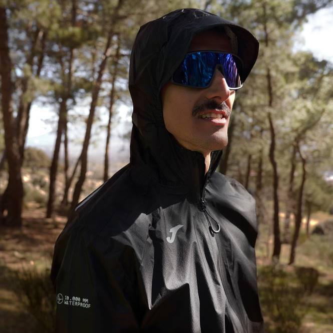 yağmurluk r-izi doğa Joma siyah erkekler 0RJD1130