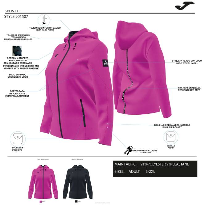 yumuşak kabuk gezgini Joma siyah kadınlar 0RJD3874