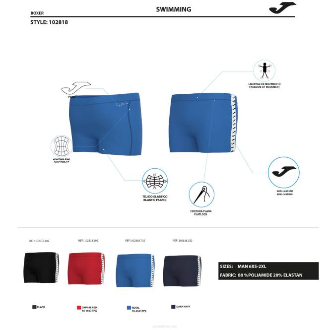 yüzme şortu sıçrama Joma siyah erkekler 0RJD311