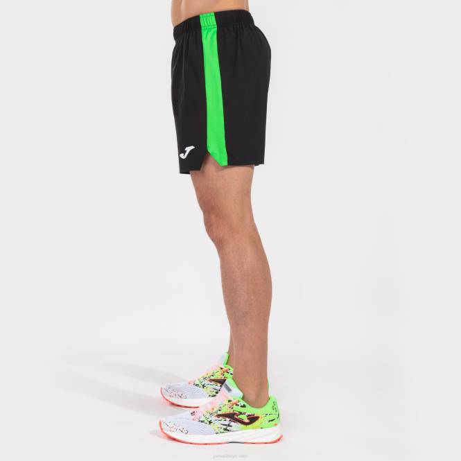 şort elit vii Joma siyah floresan yeşil erkekler 0RJD4361