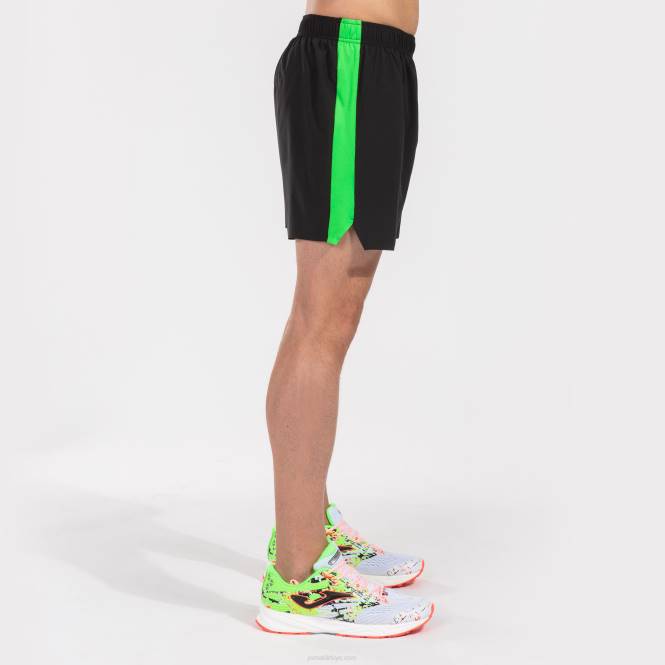 şort elit vii Joma siyah floresan yeşil erkekler 0RJD4361