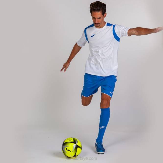 şort liga Joma kraliyet mavisi beyaz erkekler 0RJD559